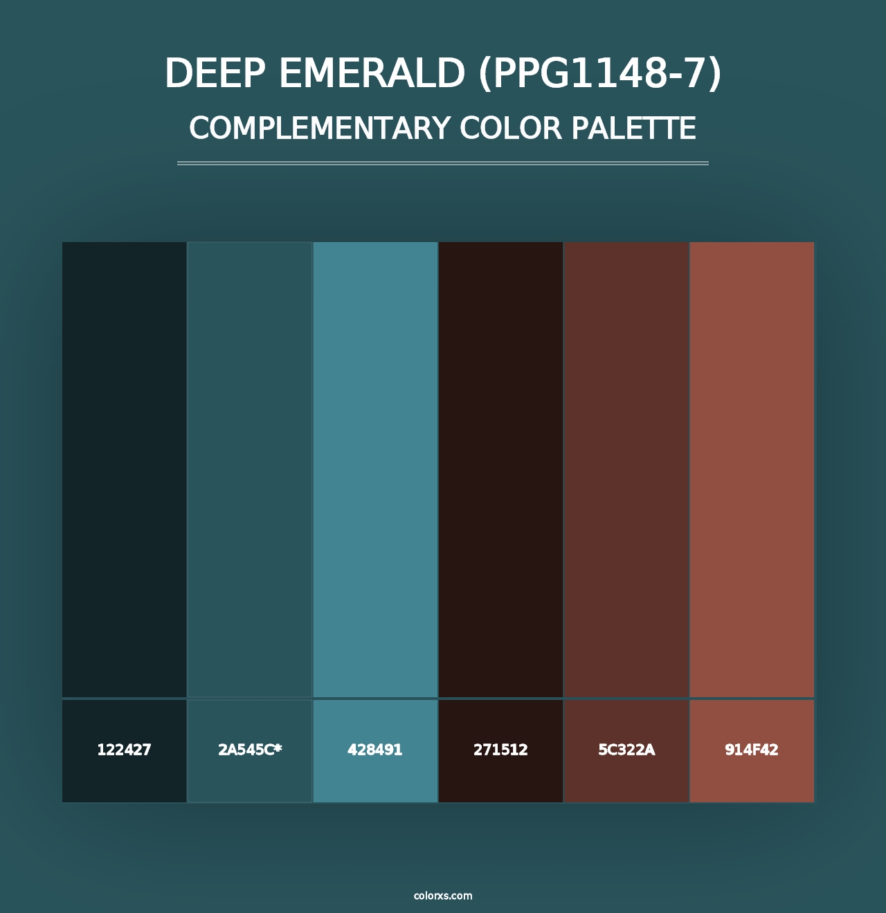 Deep Emerald (PPG1148-7) - Complementary Color Palette