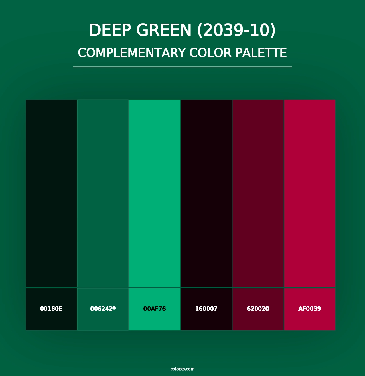 Deep Green (2039-10) - Complementary Color Palette