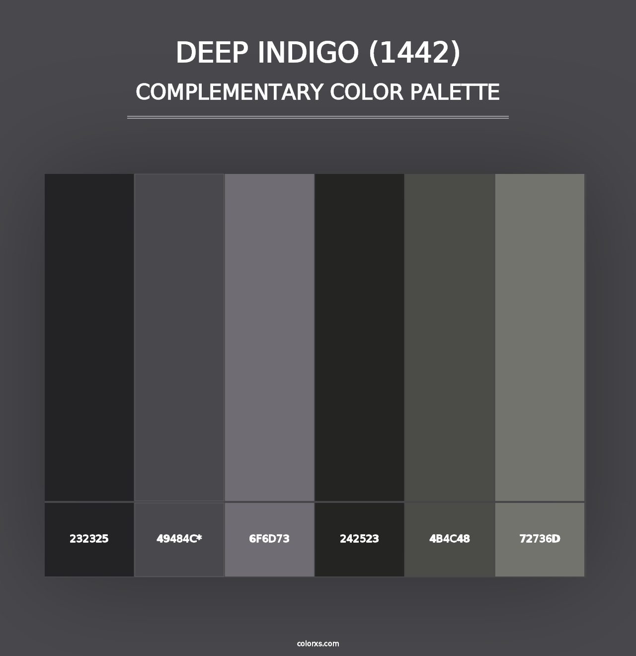 Deep Indigo (1442) - Complementary Color Palette