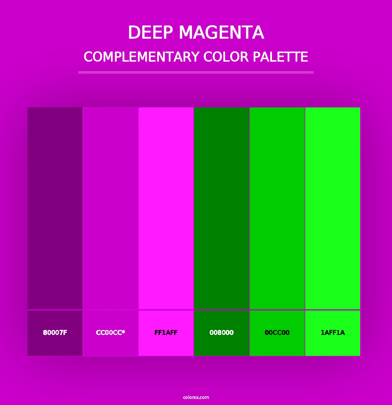 Deep Magenta - Complementary Color Palette