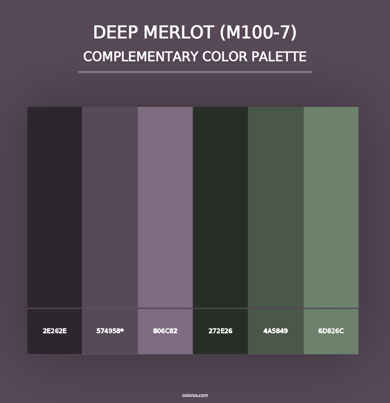 Deep Merlot (M100-7) - Complementary Color Palette