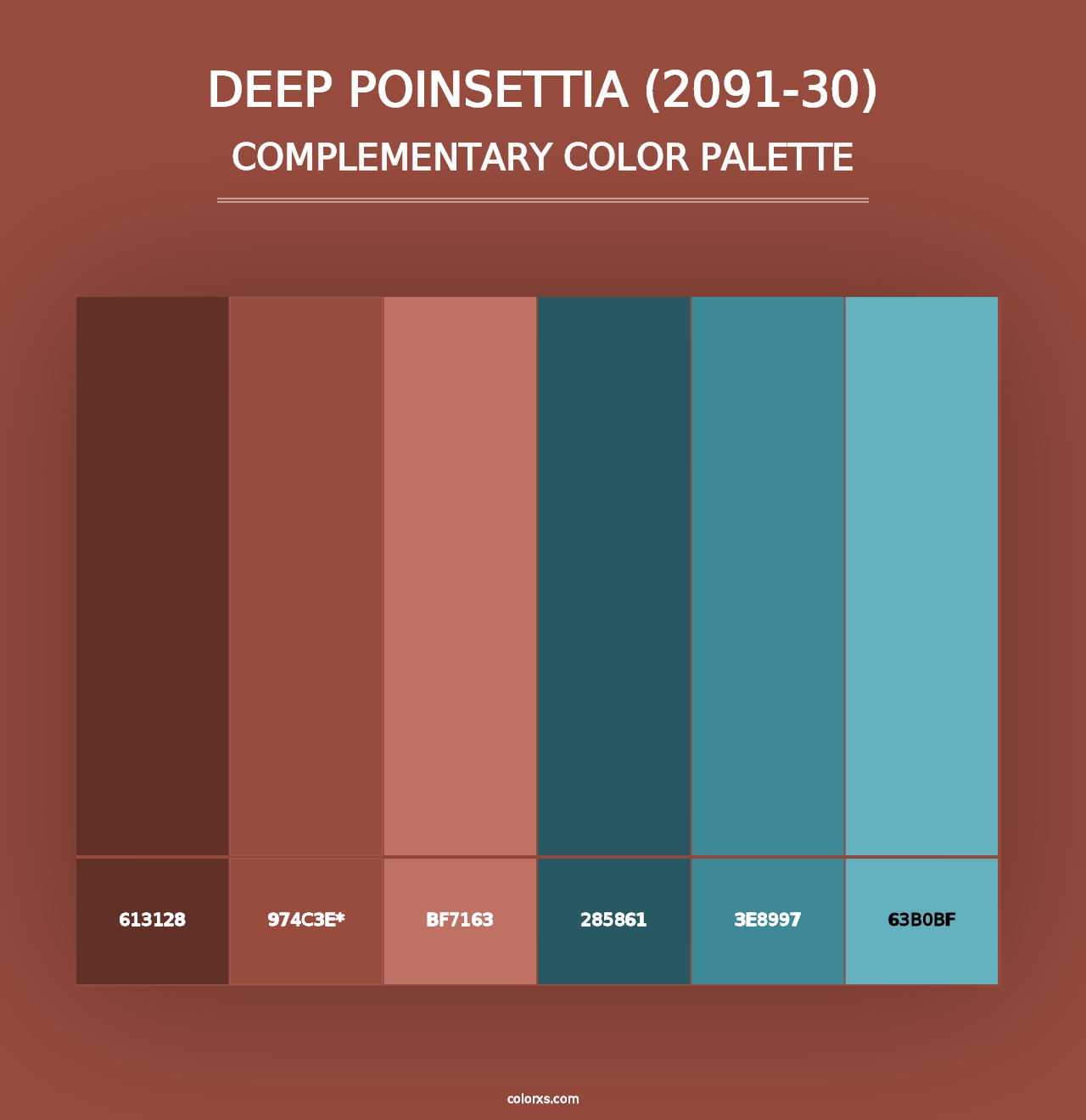 Deep Poinsettia (2091-30) - Complementary Color Palette