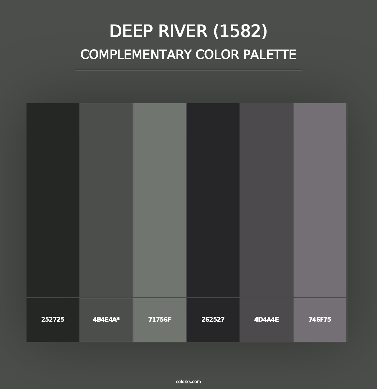 Deep River (1582) - Complementary Color Palette