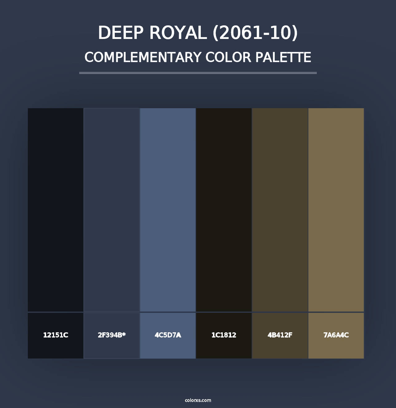 Deep Royal (2061-10) - Complementary Color Palette