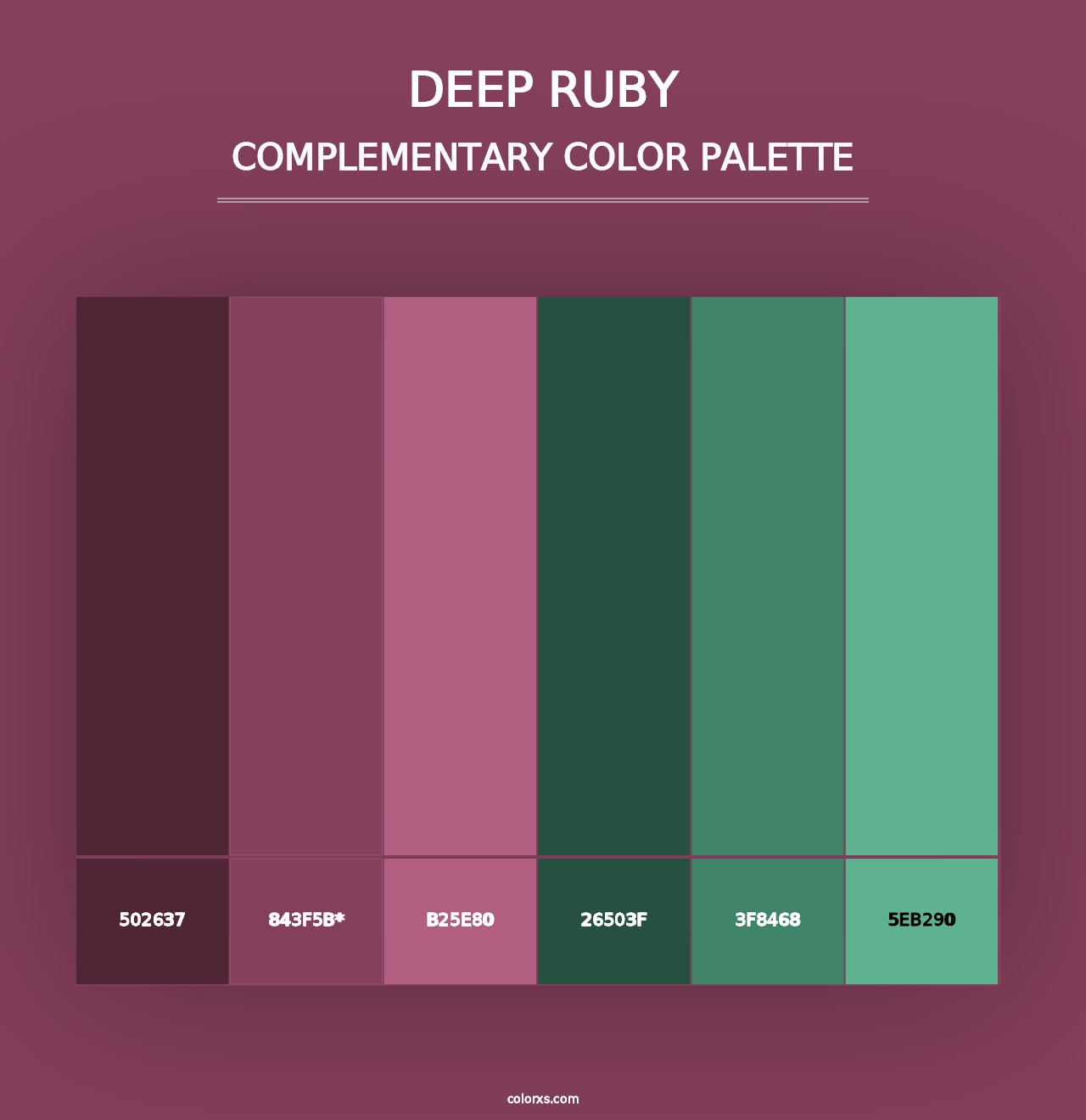 Deep Ruby - Complementary Color Palette