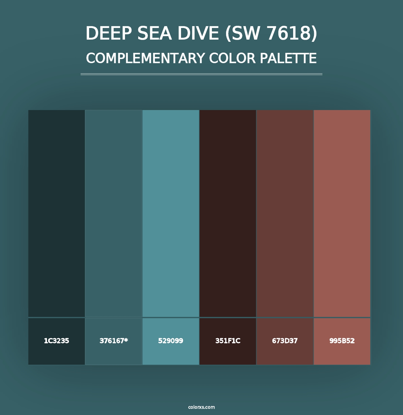 Deep Sea Dive (SW 7618) - Complementary Color Palette