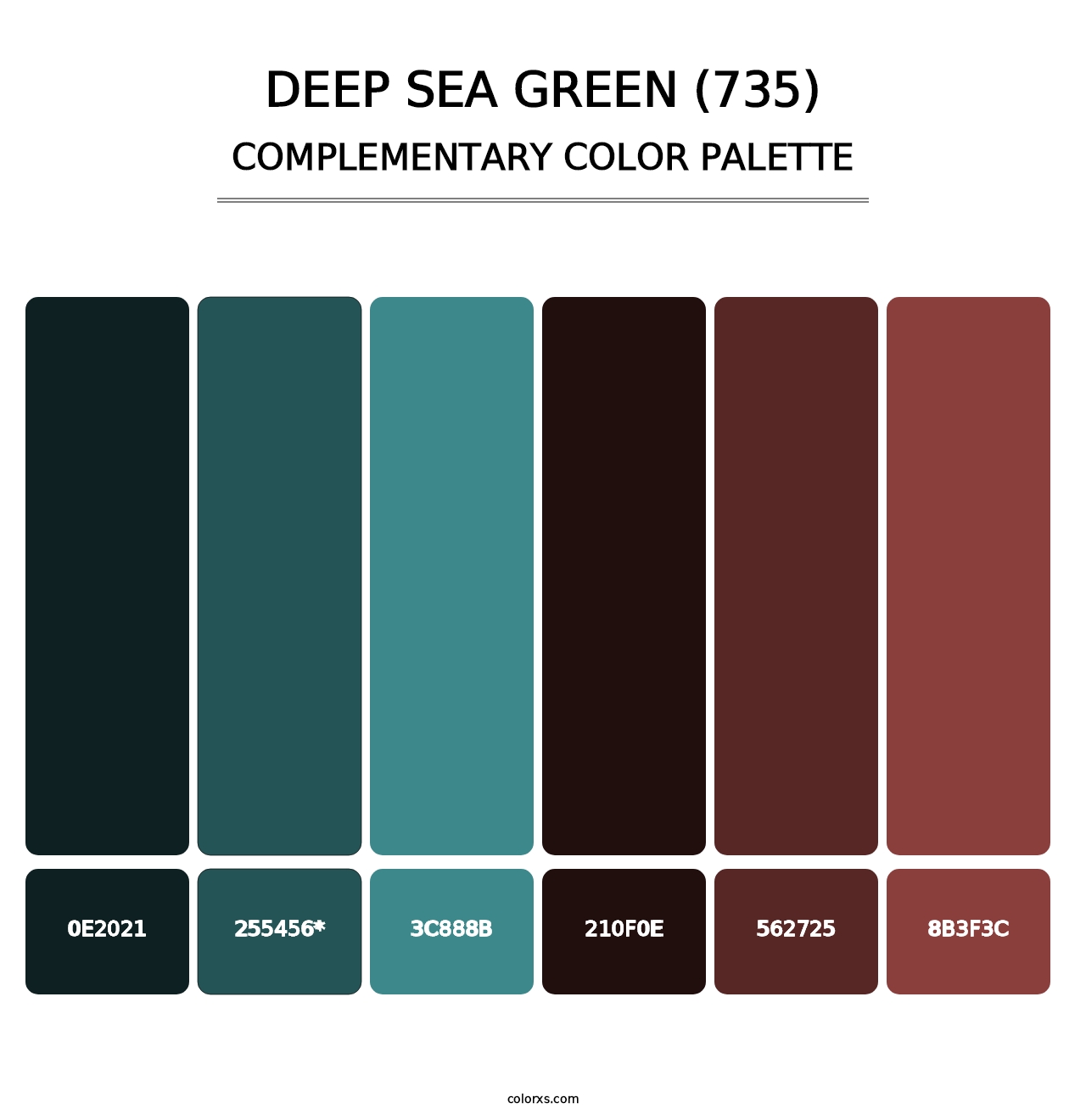 Deep Sea Green (735) - Complementary Color Palette