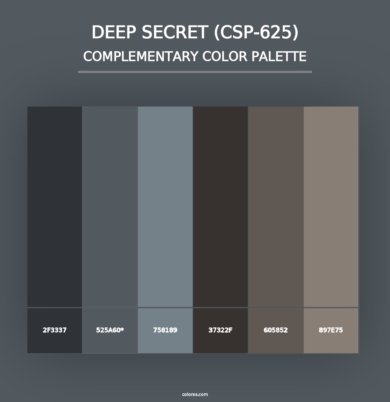 Deep Secret (CSP-625) - Complementary Color Palette