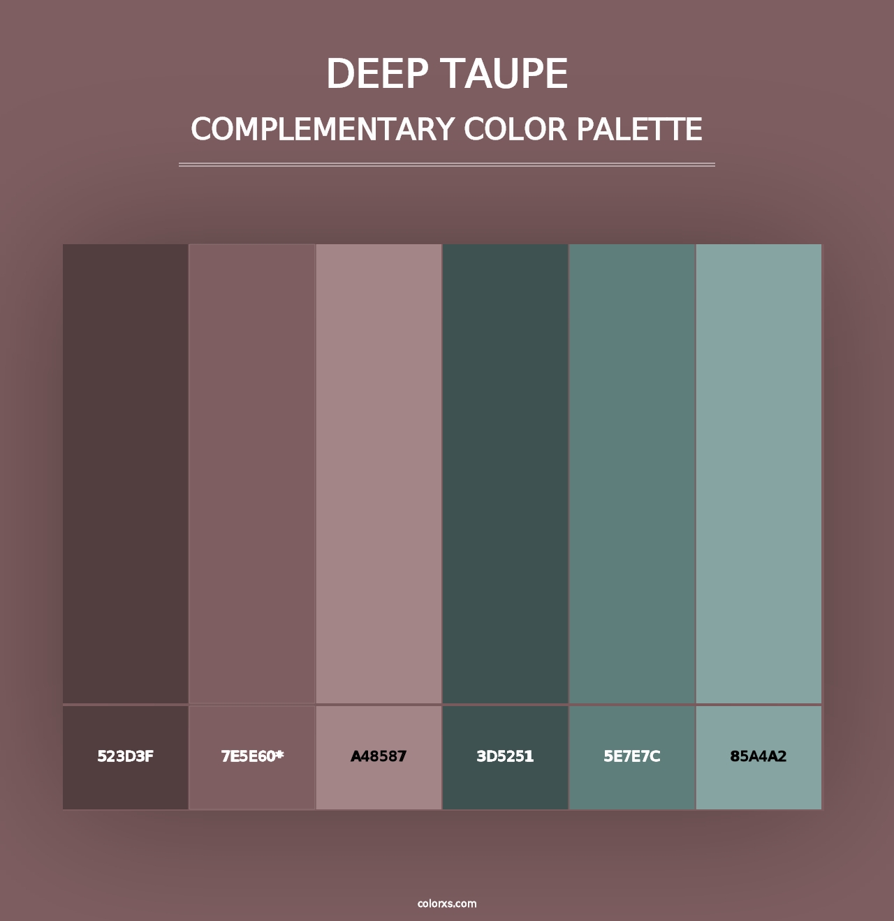 Deep Taupe - Complementary Color Palette