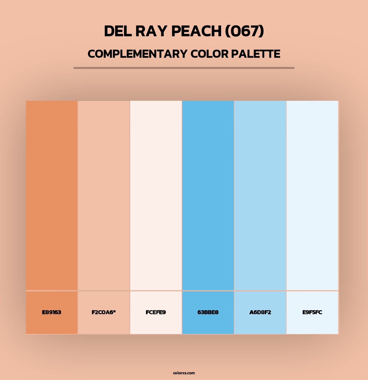 Del Ray Peach (067) - Complementary Color Palette