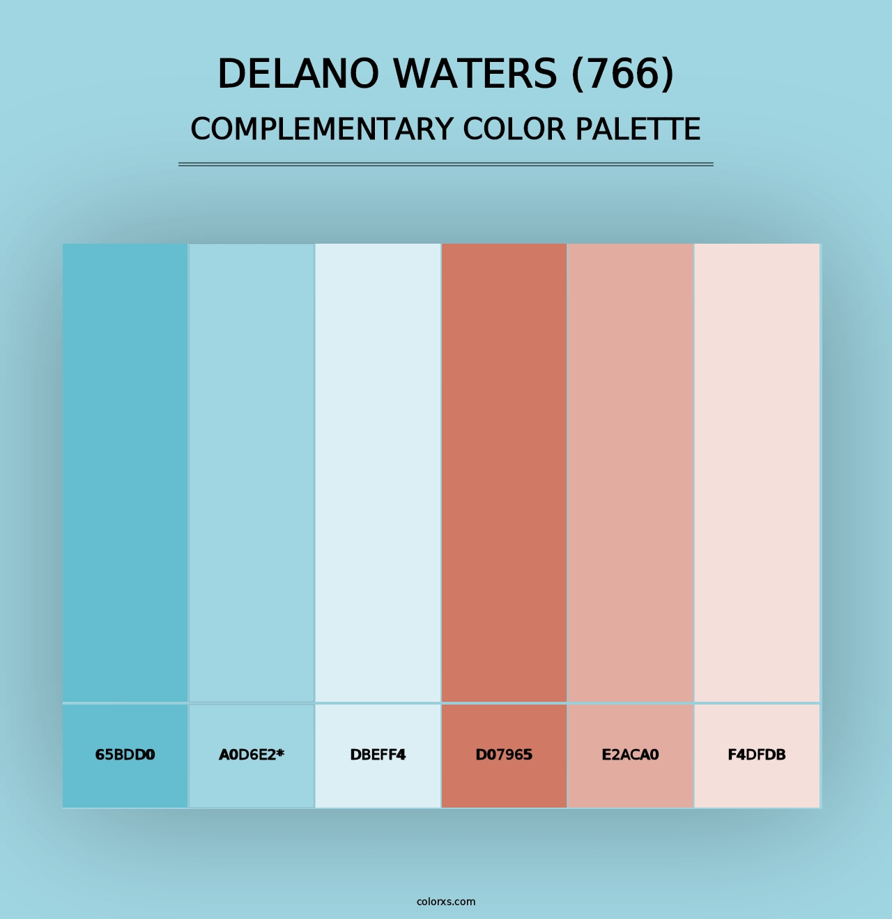 Delano Waters (766) - Complementary Color Palette