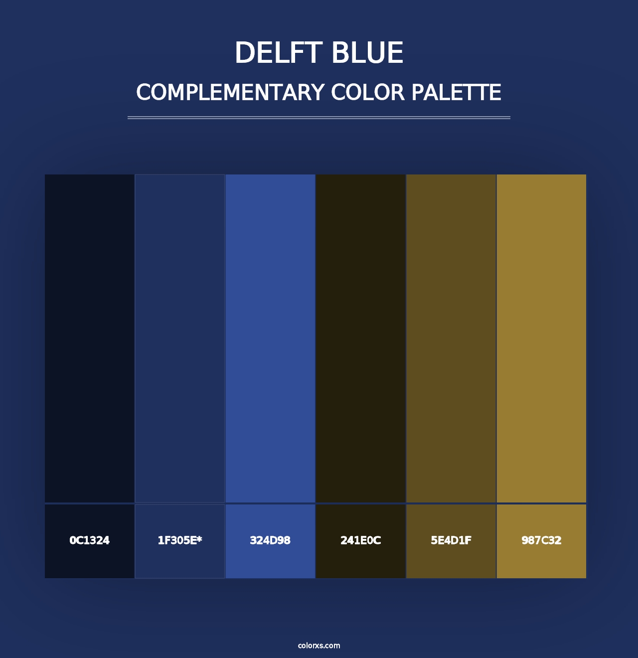 Delft blue - Complementary Color Palette