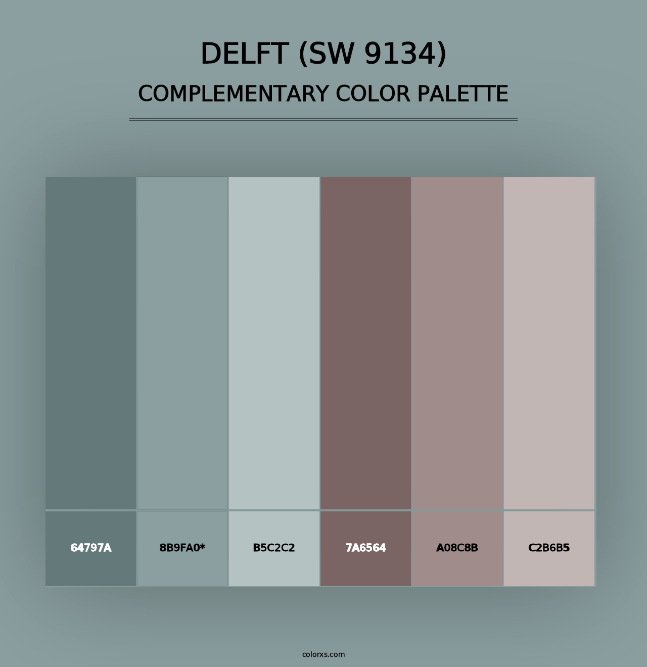 Delft (SW 9134) - Complementary Color Palette