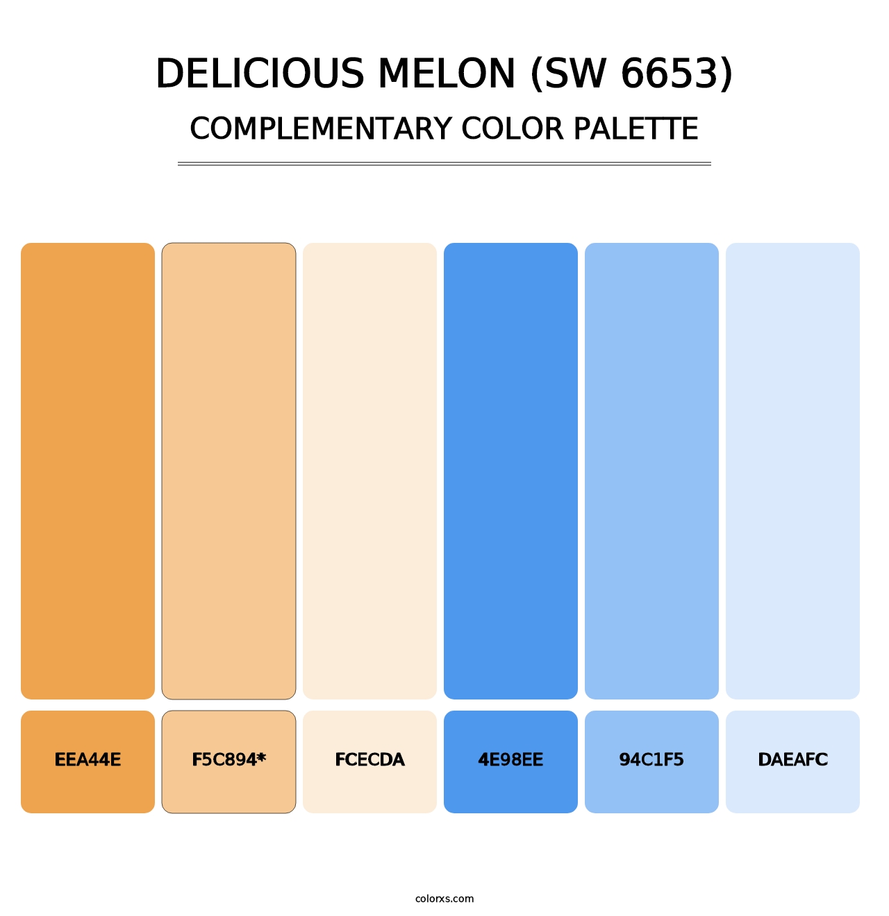 Delicious Melon (SW 6653) - Complementary Color Palette