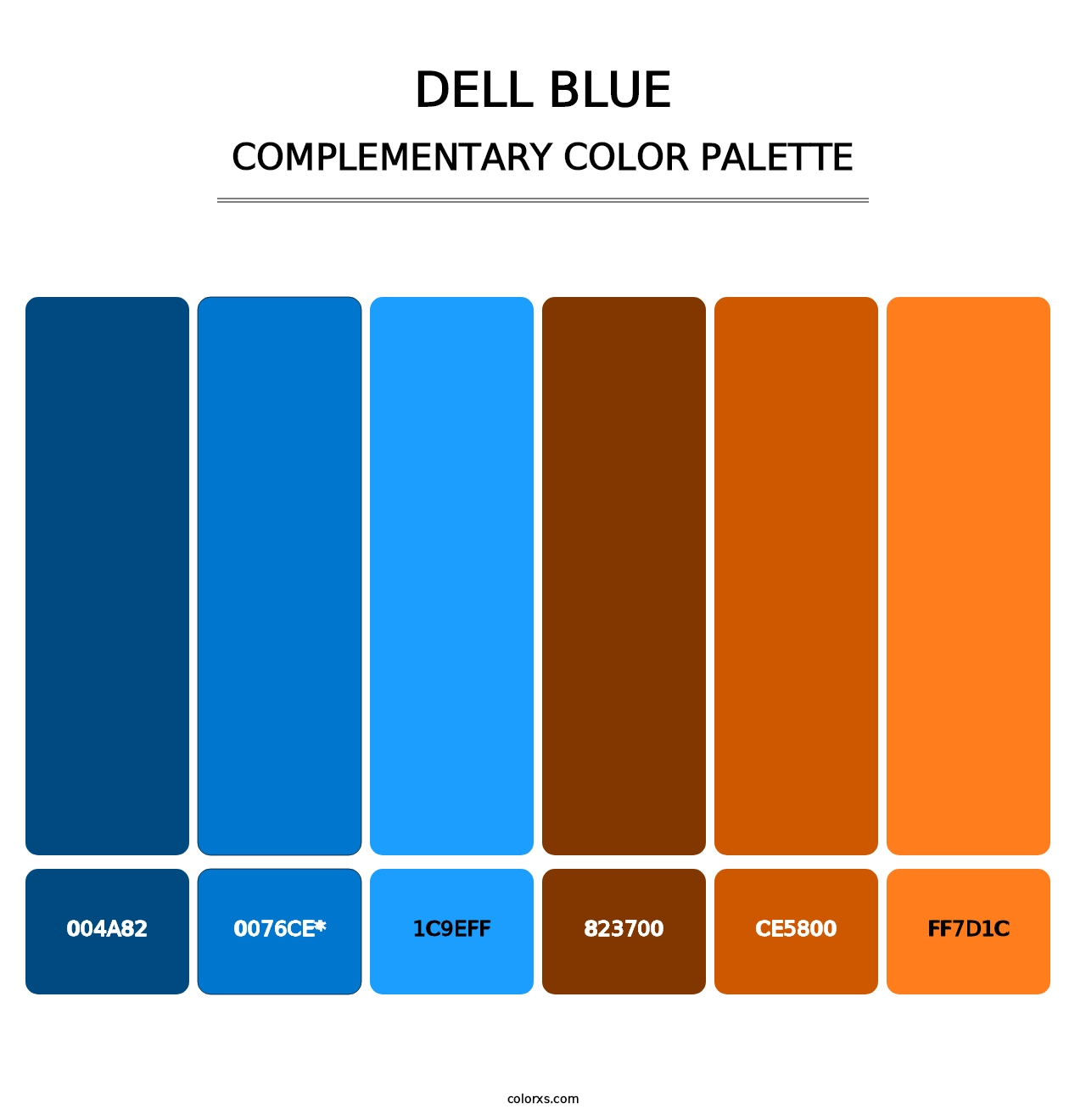 Dell Blue - Complementary Color Palette