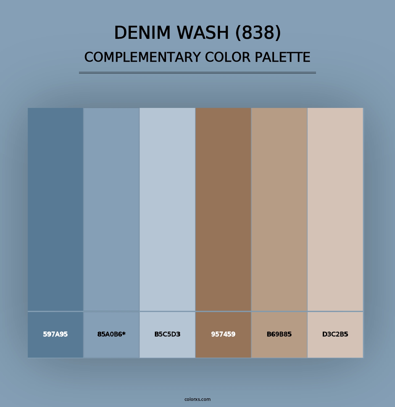 Denim Wash (838) - Complementary Color Palette