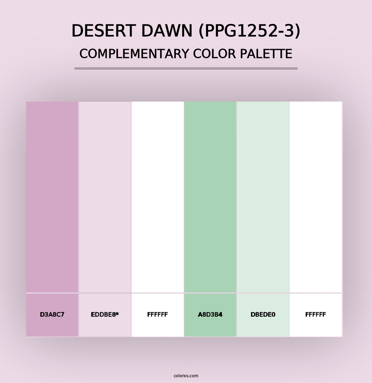 Desert Dawn (PPG1252-3) - Complementary Color Palette