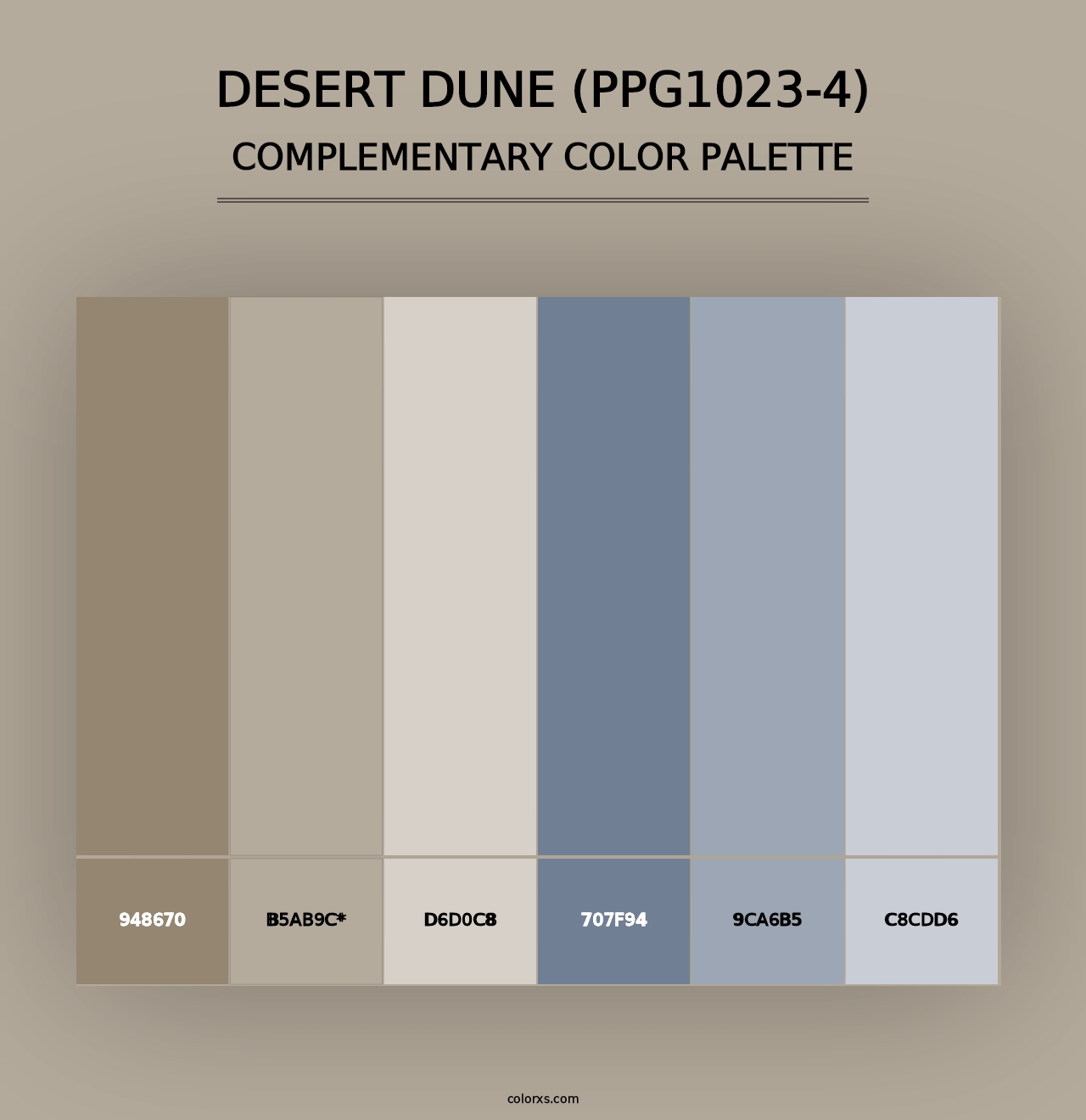 Desert Dune (PPG1023-4) - Complementary Color Palette