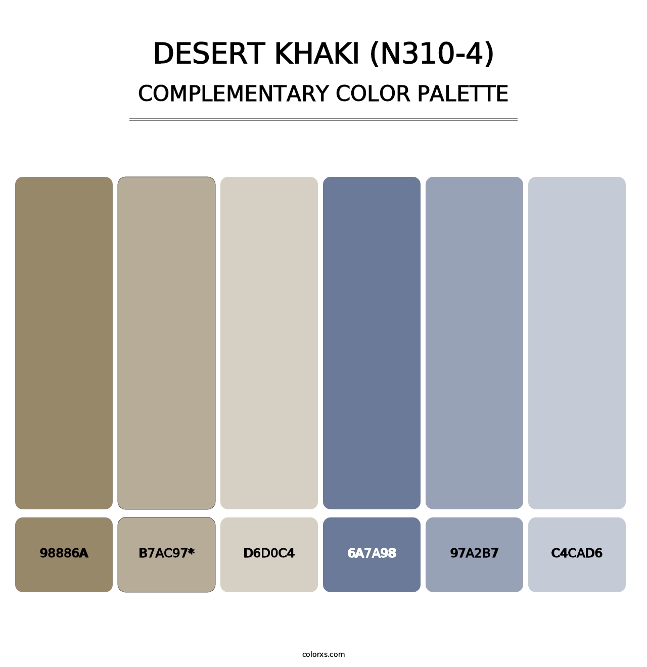 Desert Khaki (N310-4) - Complementary Color Palette