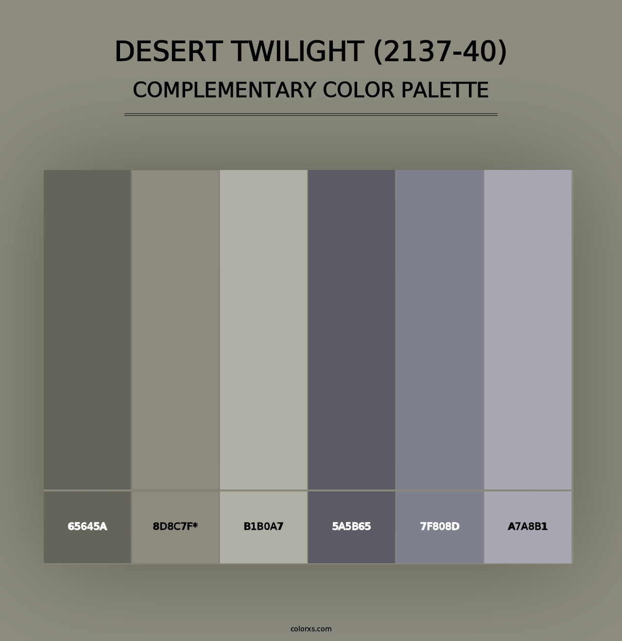 Desert Twilight (2137-40) - Complementary Color Palette