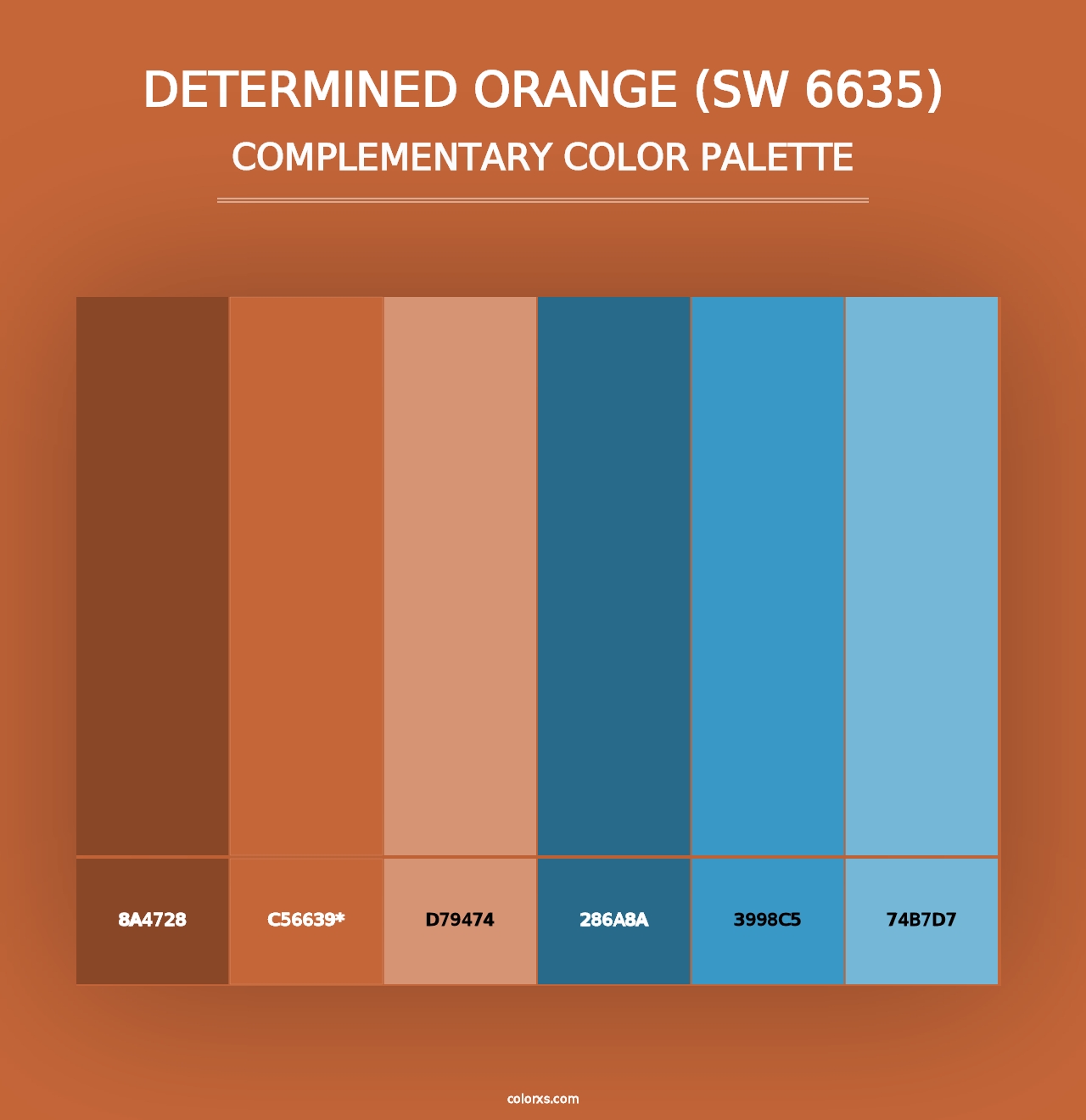 Determined Orange (SW 6635) - Complementary Color Palette