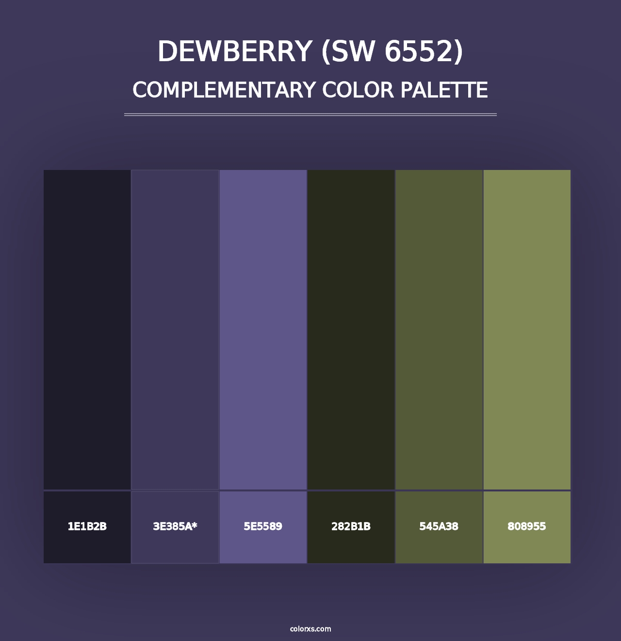 Dewberry (SW 6552) - Complementary Color Palette