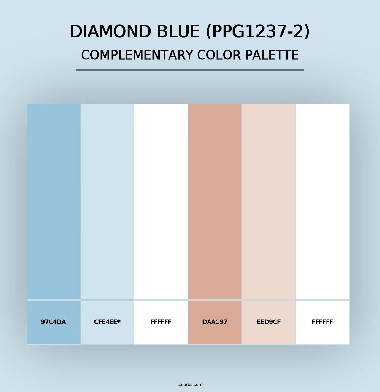 Diamond Blue (PPG1237-2) - Complementary Color Palette