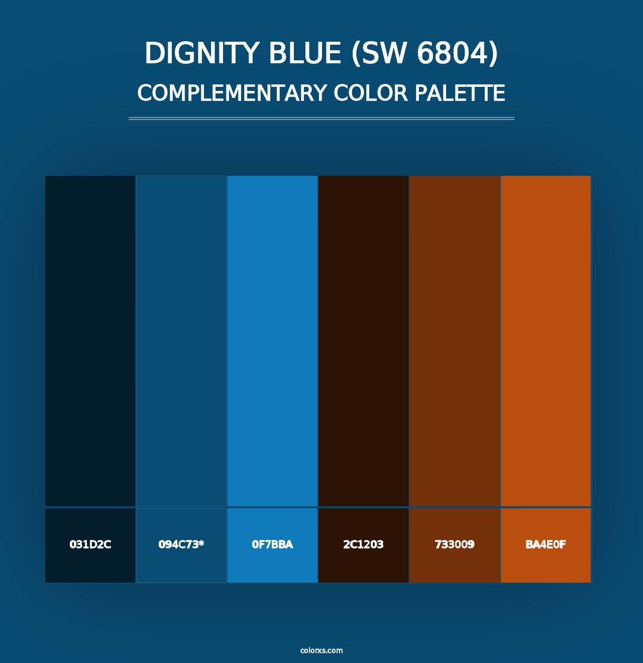 Dignity Blue (SW 6804) - Complementary Color Palette