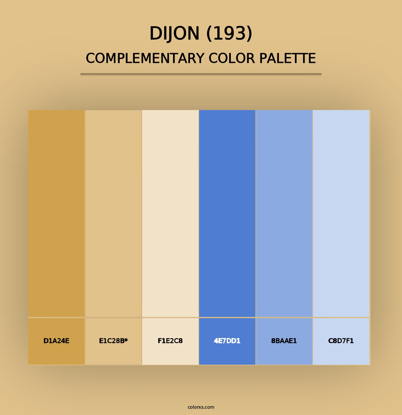 Dijon (193) - Complementary Color Palette