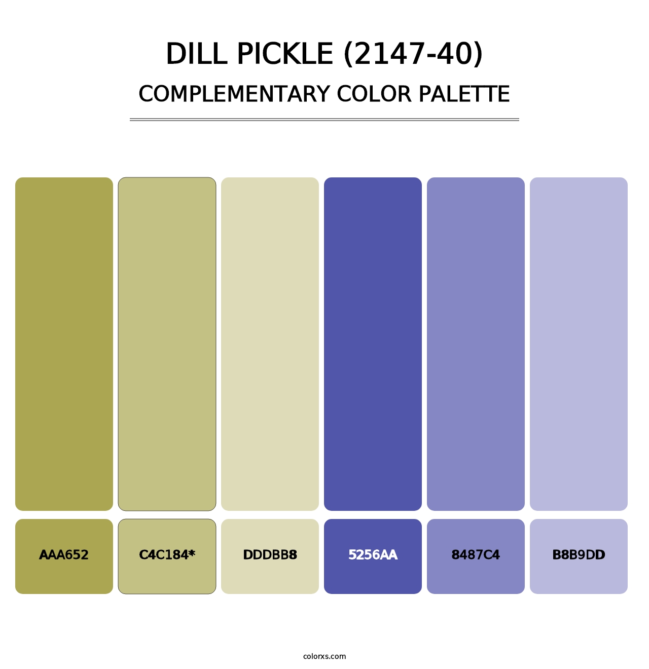 Dill Pickle (2147-40) - Complementary Color Palette