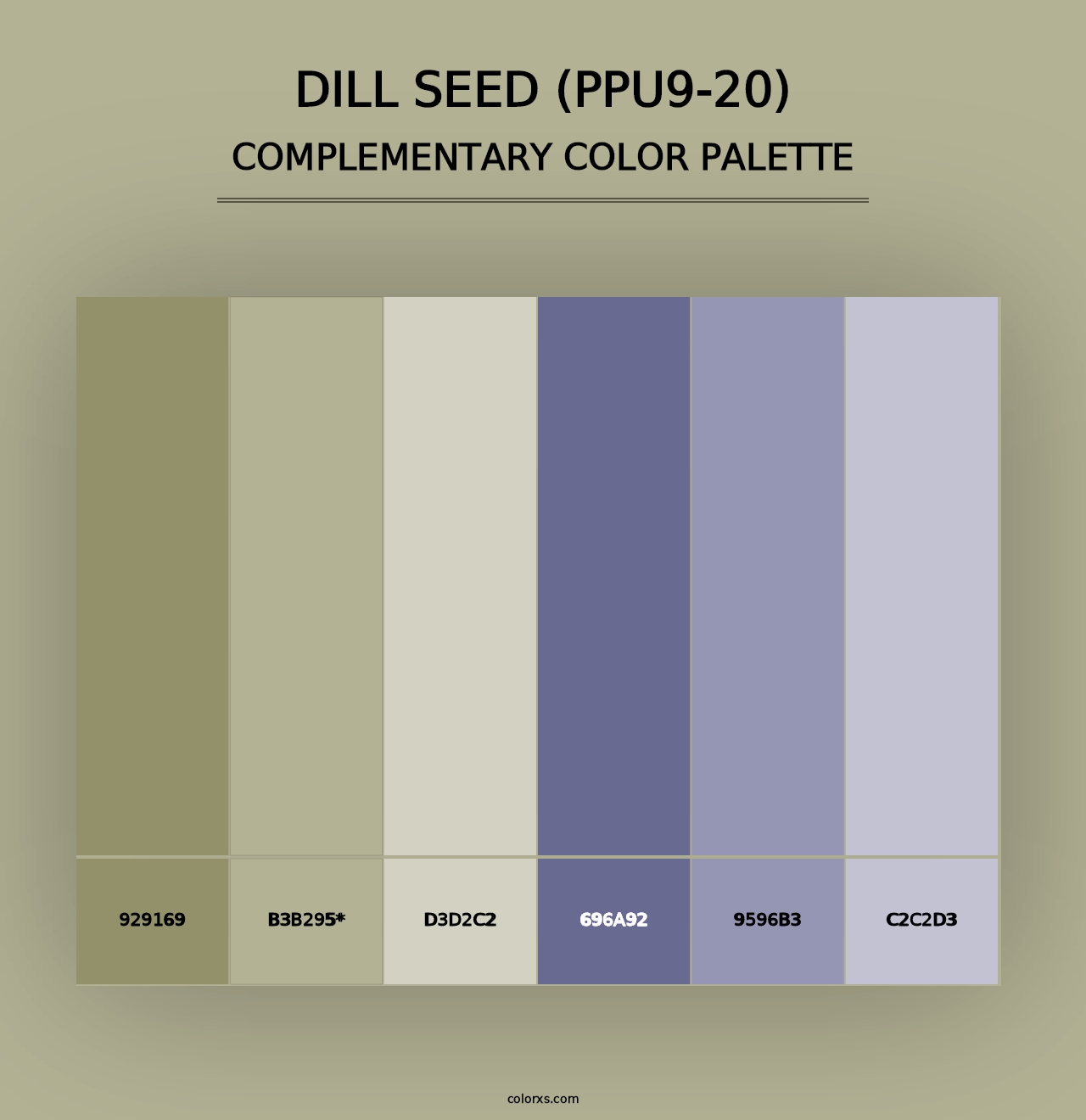 Dill Seed (PPU9-20) - Complementary Color Palette