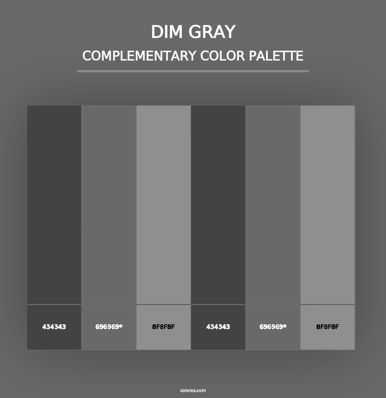 Dim Gray - Complementary Color Palette