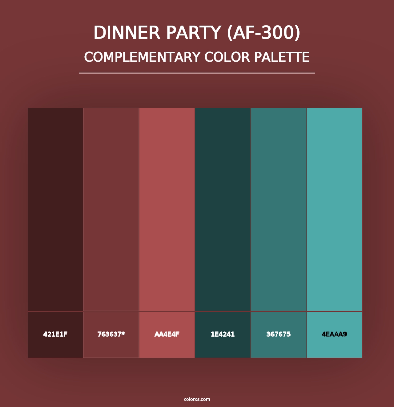 Dinner Party (AF-300) - Complementary Color Palette