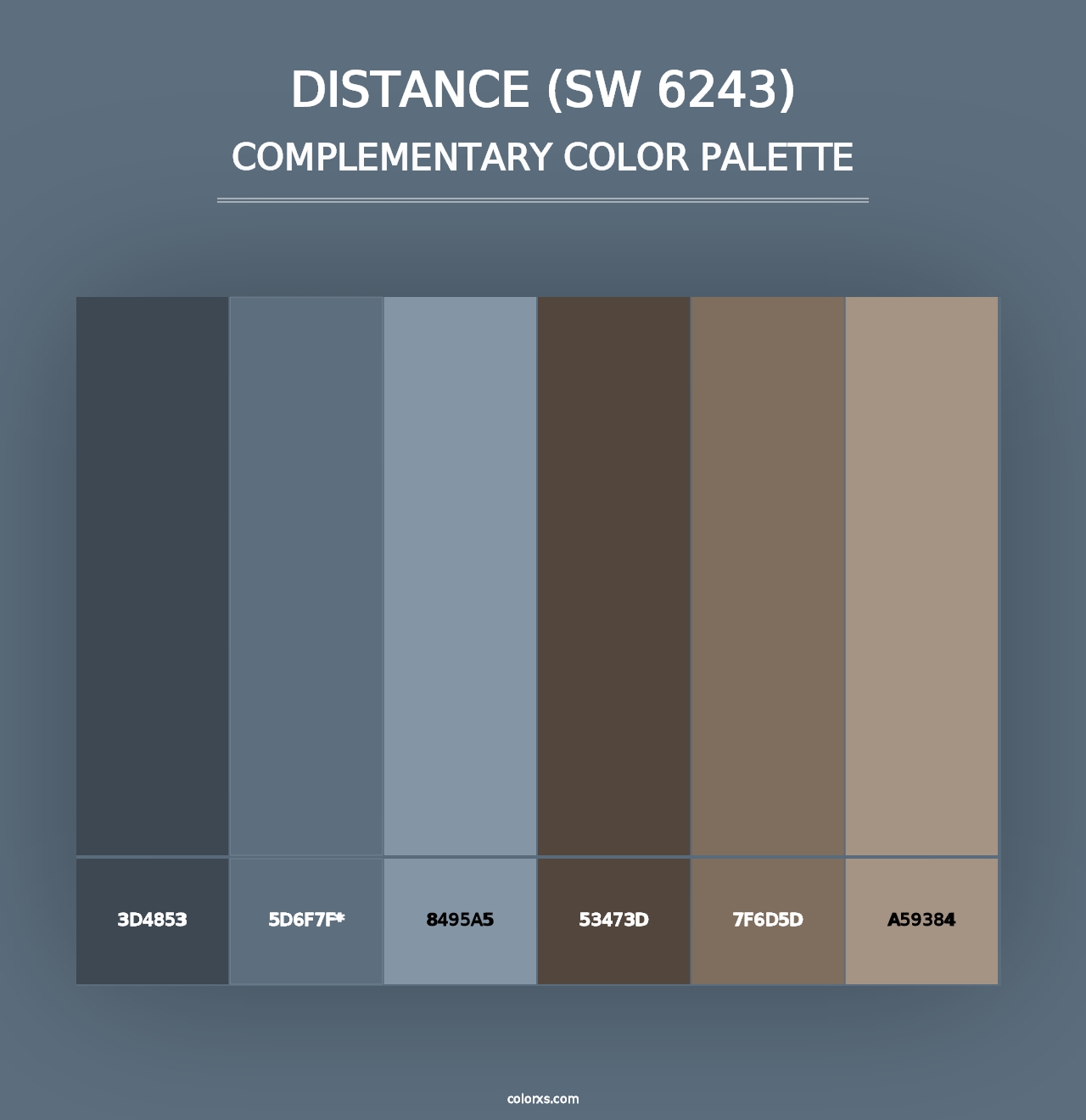 Distance (SW 6243) - Complementary Color Palette