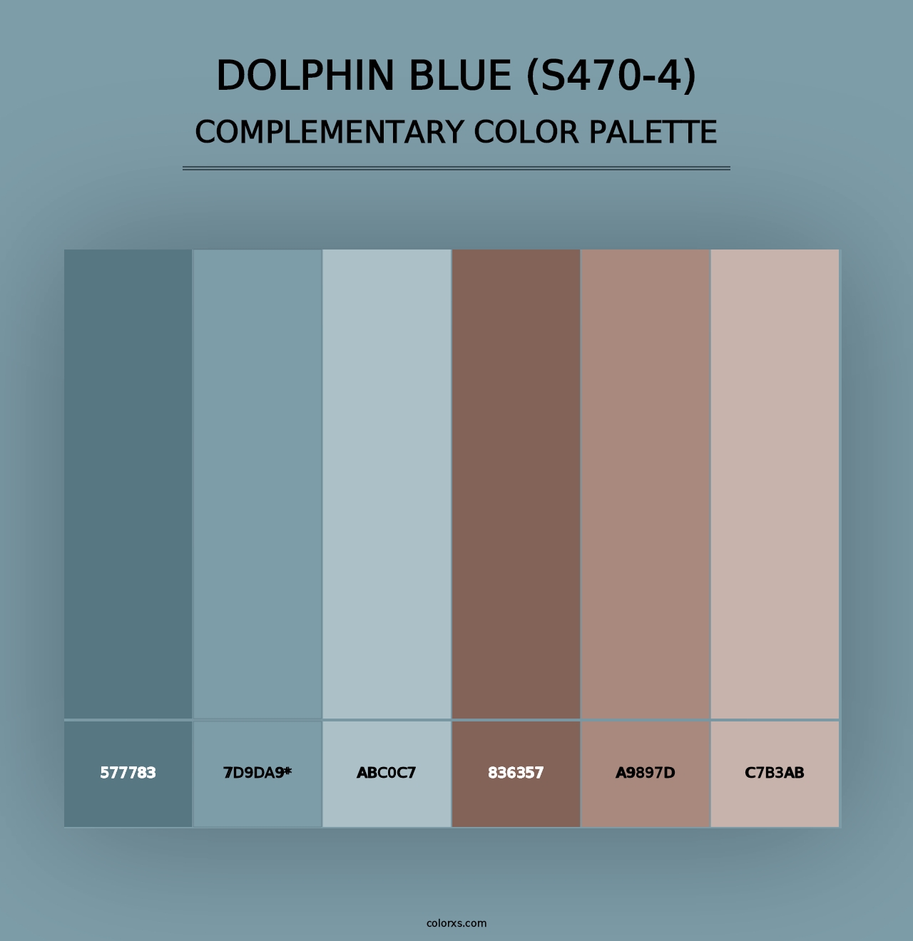 Dolphin Blue (S470-4) - Complementary Color Palette