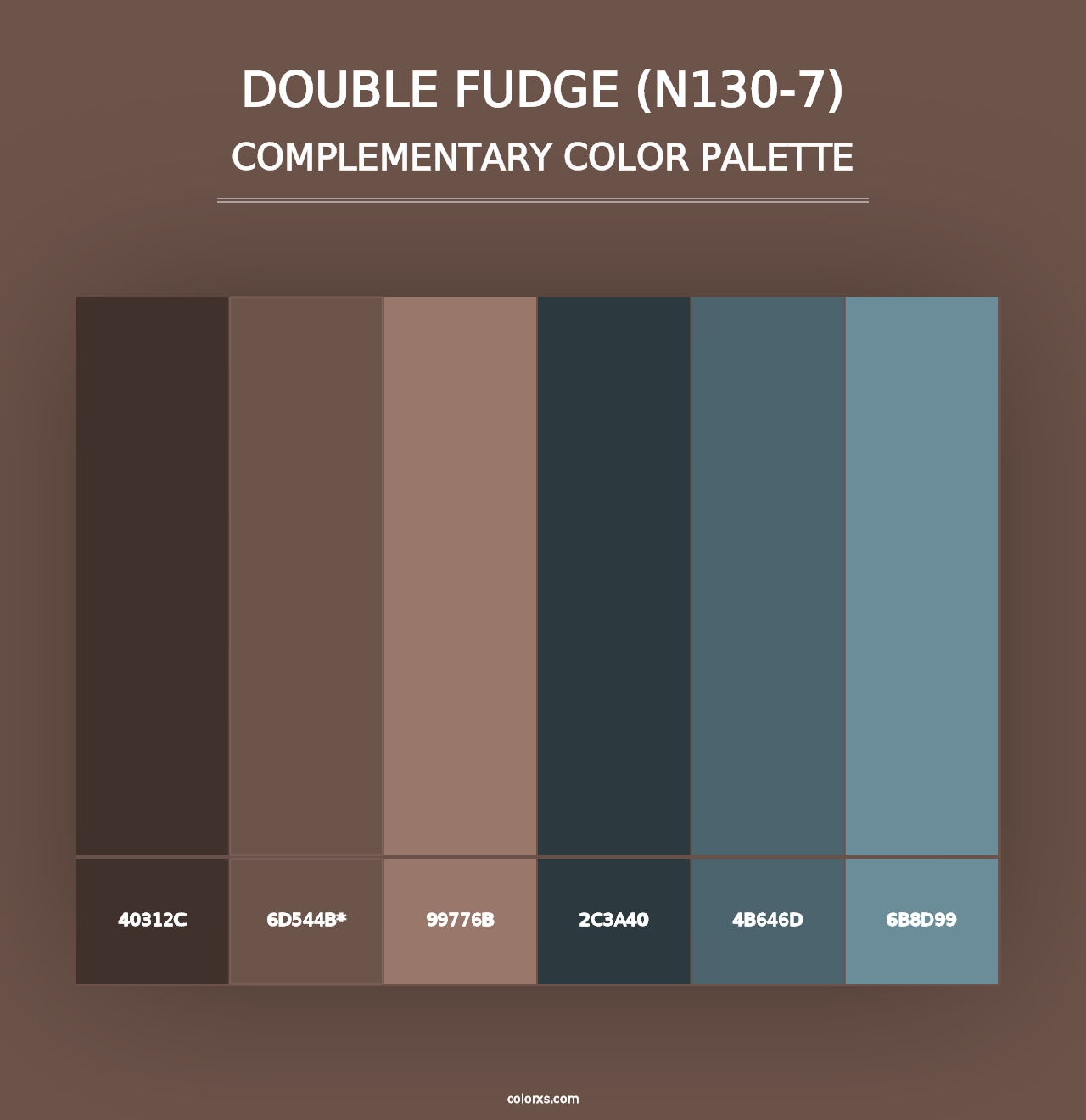 Double Fudge (N130-7) - Complementary Color Palette