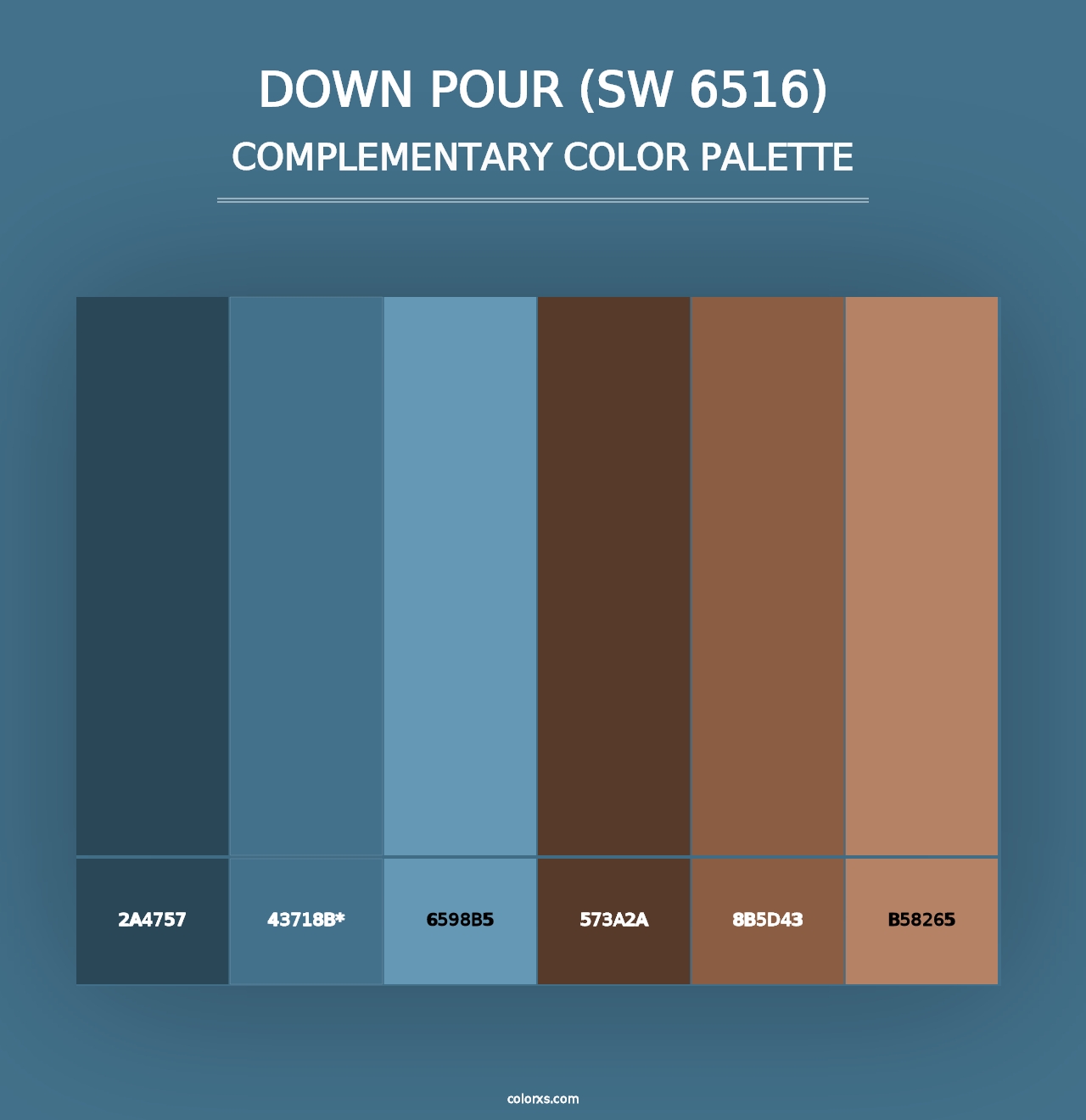 Down Pour (SW 6516) - Complementary Color Palette