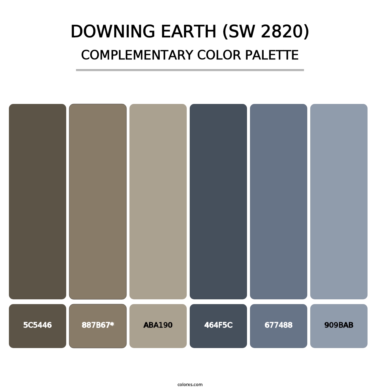 Downing Earth (SW 2820) - Complementary Color Palette