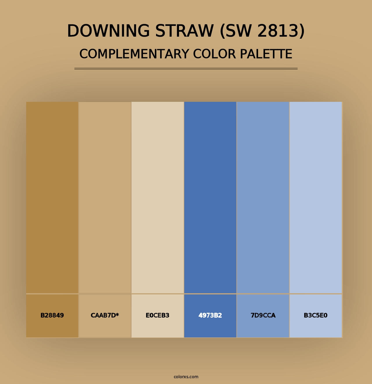 Downing Straw (SW 2813) - Complementary Color Palette