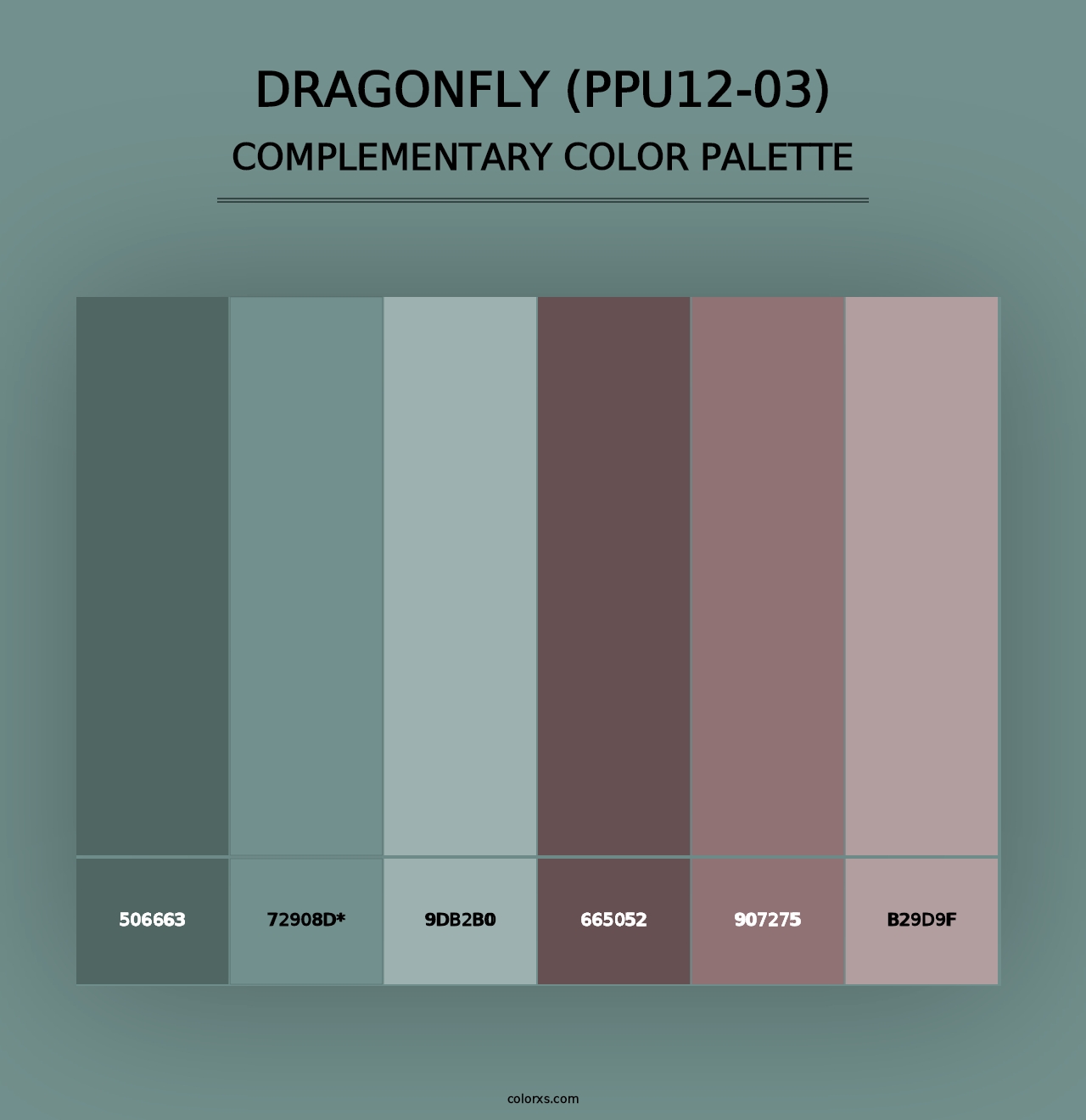 Dragonfly (PPU12-03) - Complementary Color Palette