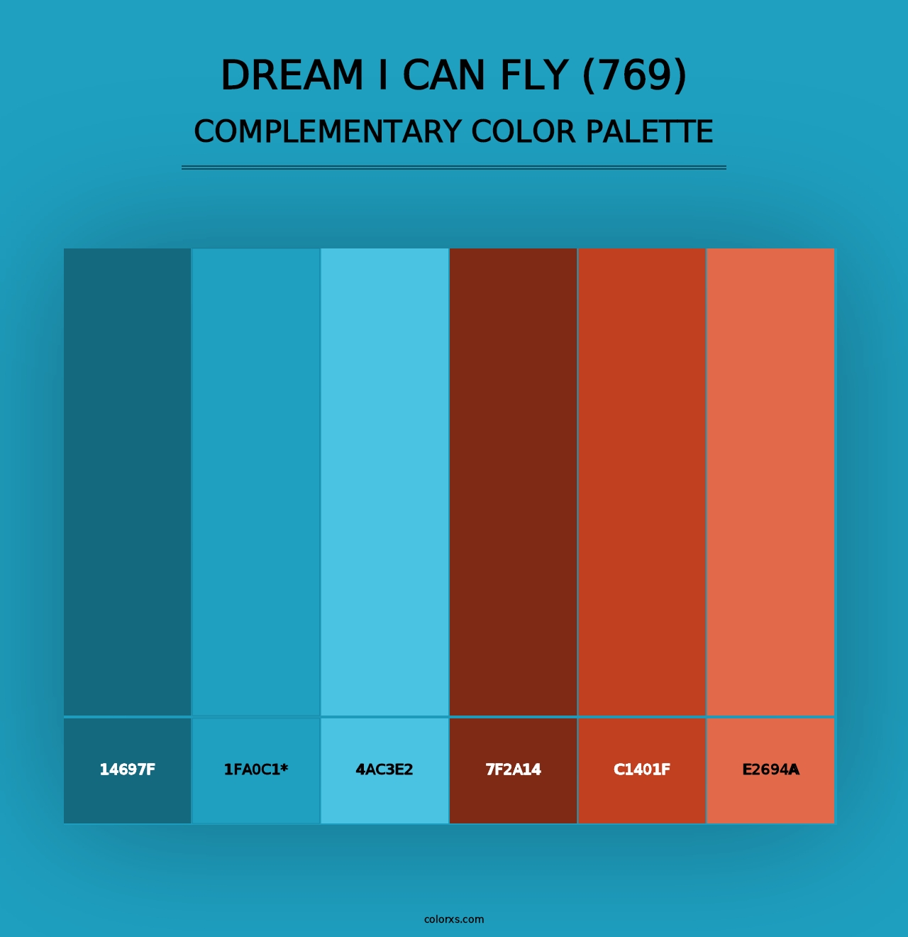 Dream I Can Fly (769) - Complementary Color Palette