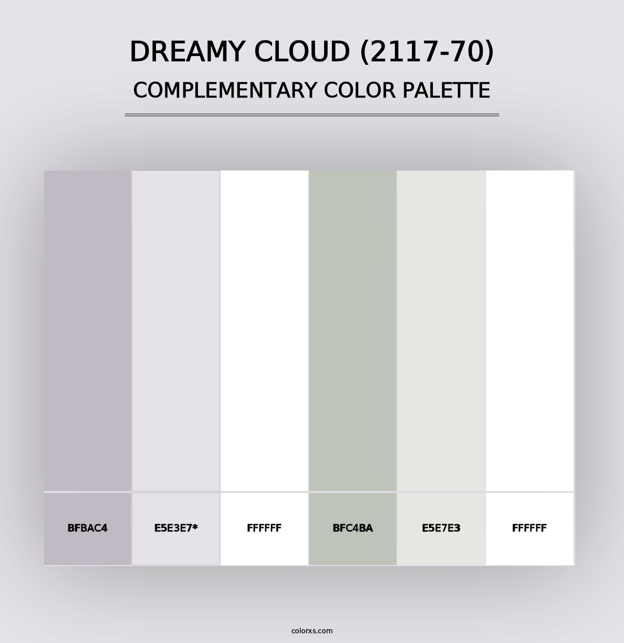 Dreamy Cloud (2117-70) - Complementary Color Palette