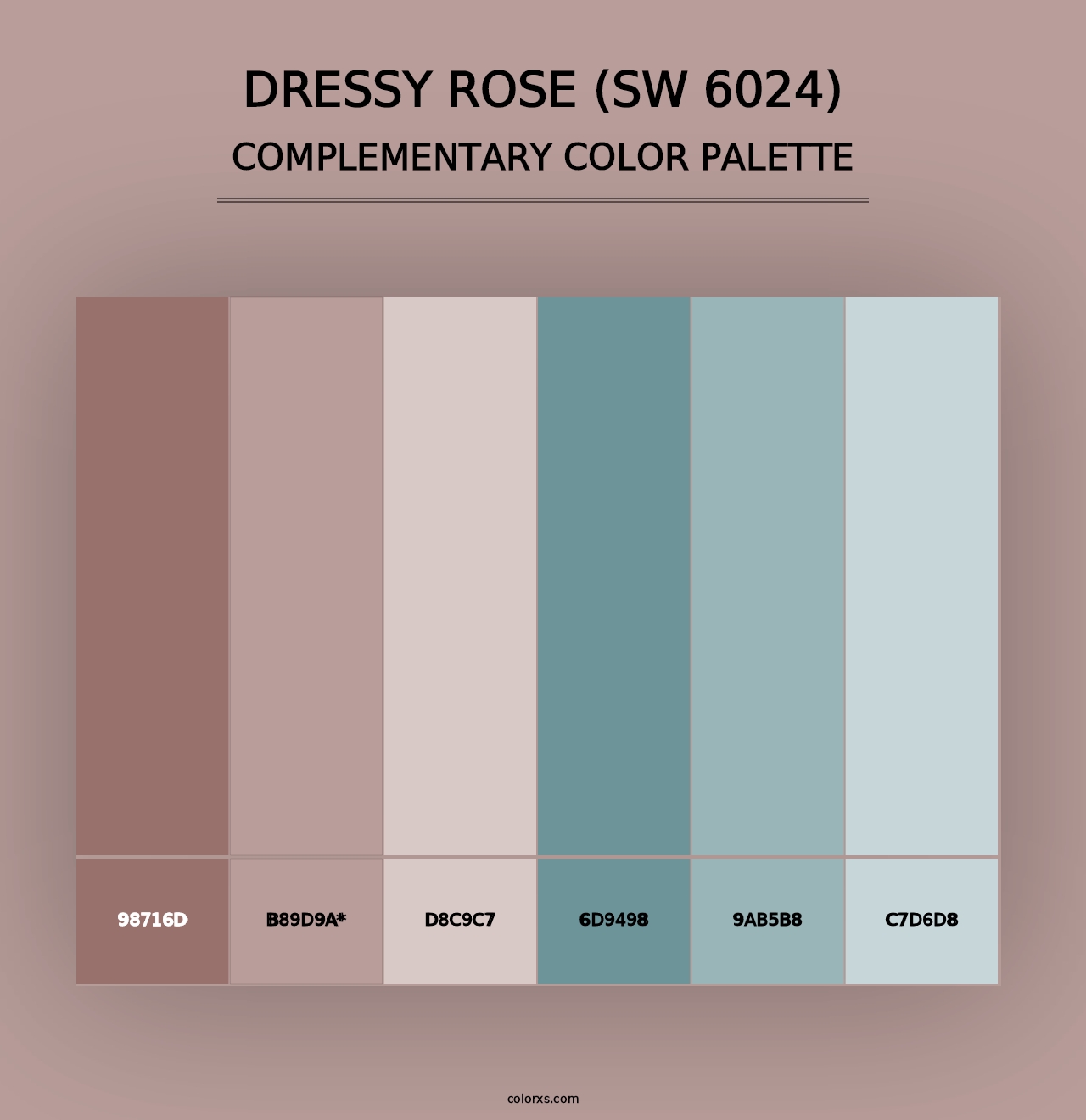 Dressy Rose (SW 6024) - Complementary Color Palette