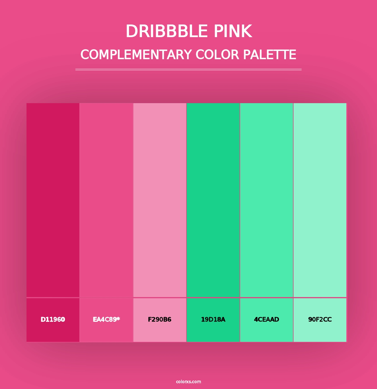 Dribbble Pink - Complementary Color Palette