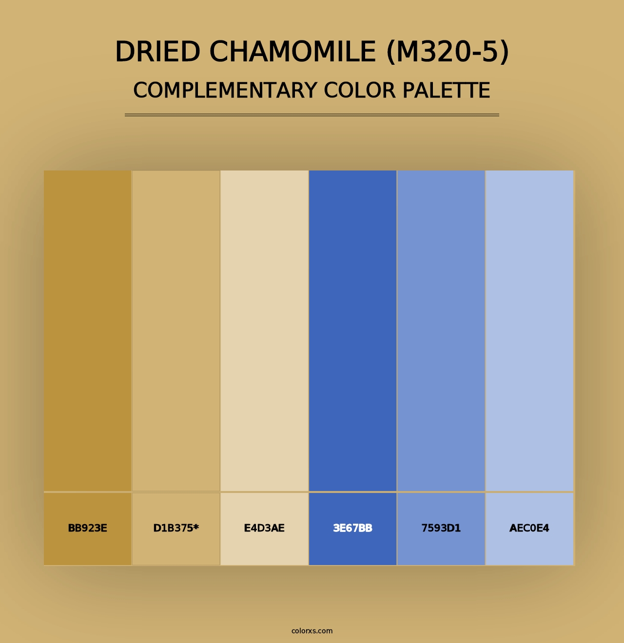 Dried Chamomile (M320-5) - Complementary Color Palette