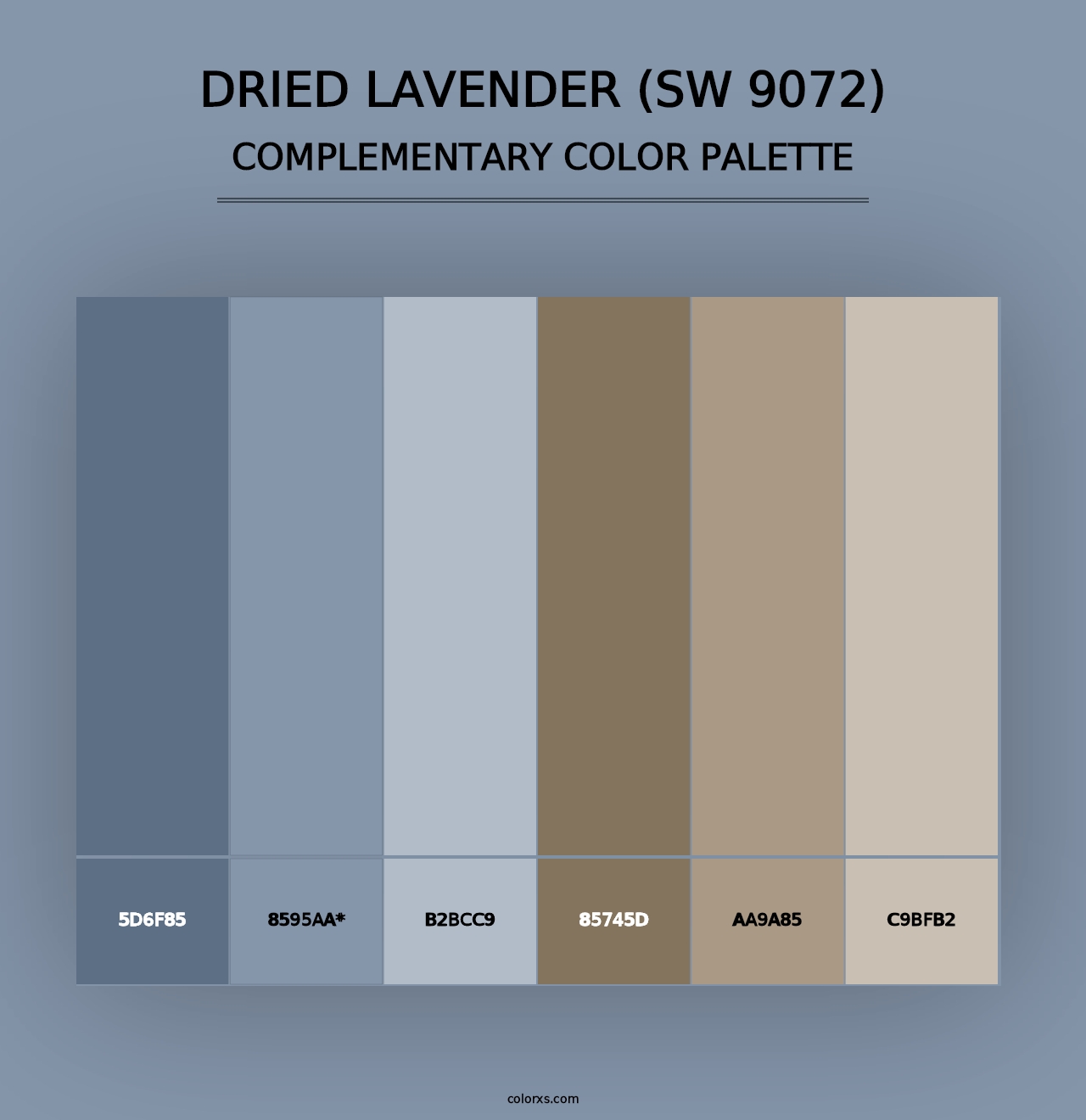 Dried Lavender (SW 9072) - Complementary Color Palette