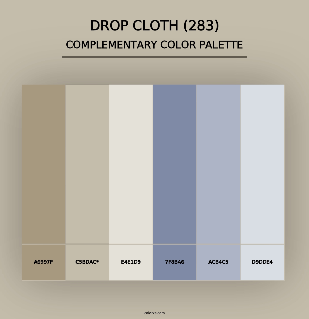 Drop Cloth (283) - Complementary Color Palette