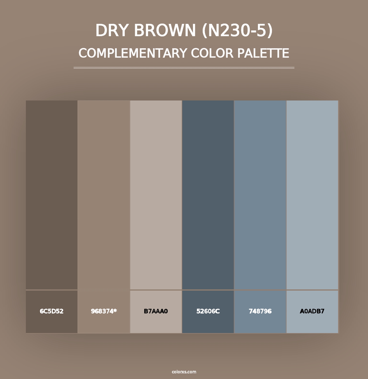 Dry Brown (N230-5) - Complementary Color Palette