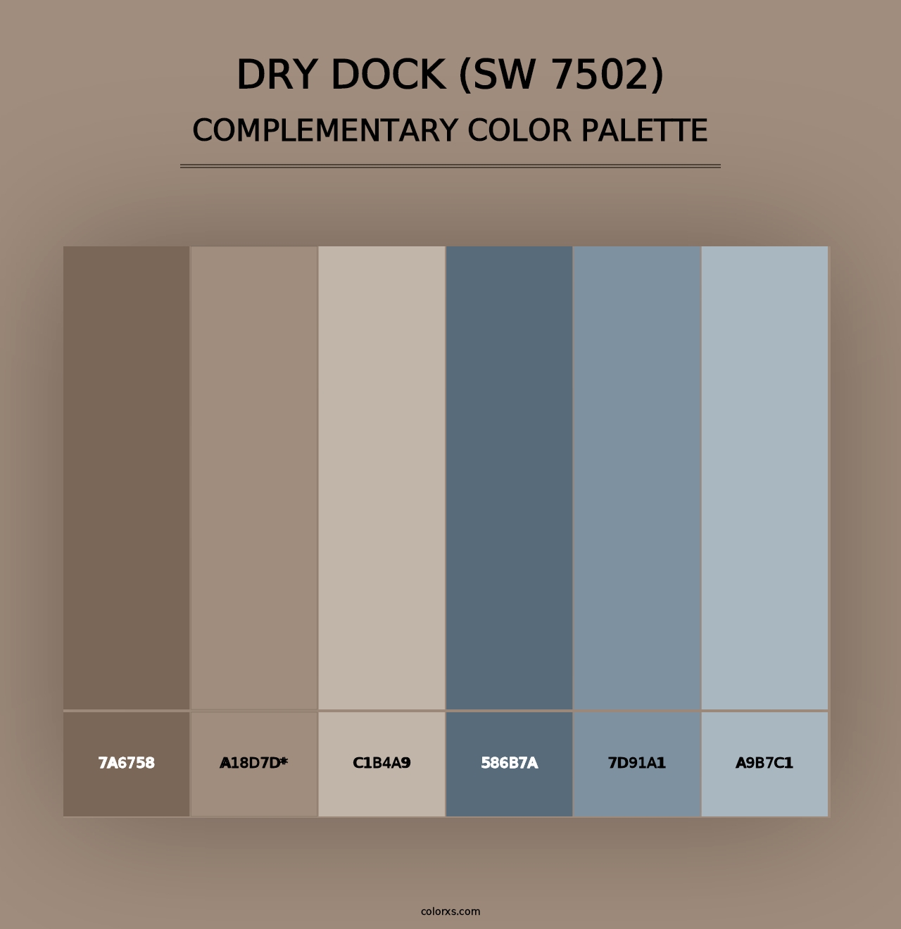 Dry Dock (SW 7502) - Complementary Color Palette