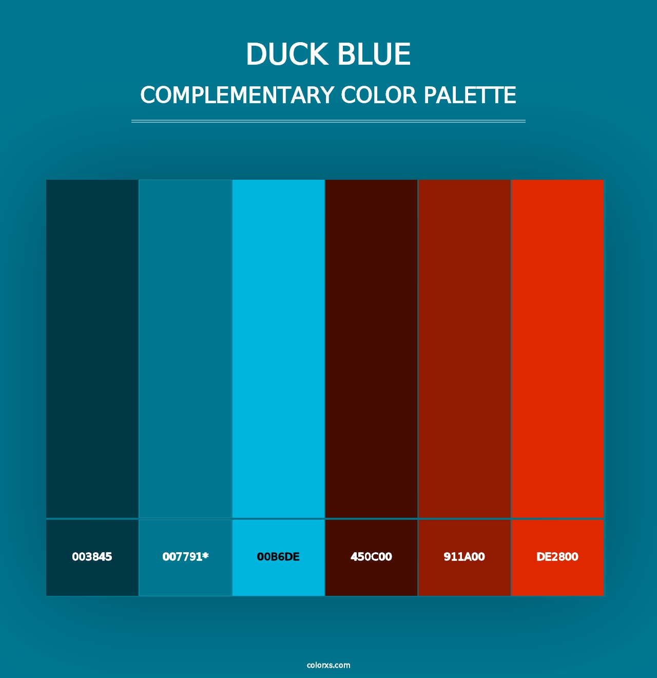 Duck Blue - Complementary Color Palette